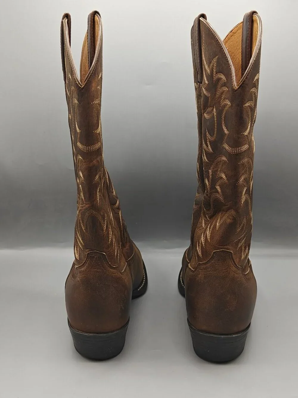 Ariat Heritage R Toe 10002204 Men's size 9.5EE Brown Leather Western Cowboy Boot